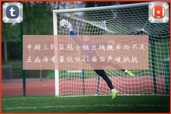 中超三队亚冠小组出线概率均不足五成海港最低仅21面临严峻挑战